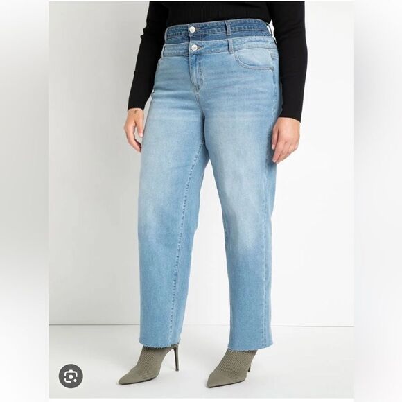 Eloquii Double Waistband Jeans - Picture 1 of 3